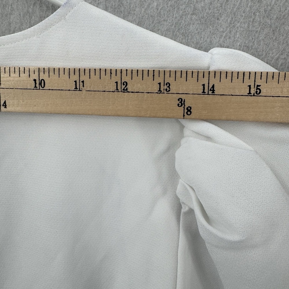 Danielle‎ Bernstein Mini Dress Womens XL White Rhinestone Bling Button Party NWT - Picture 9 of 13